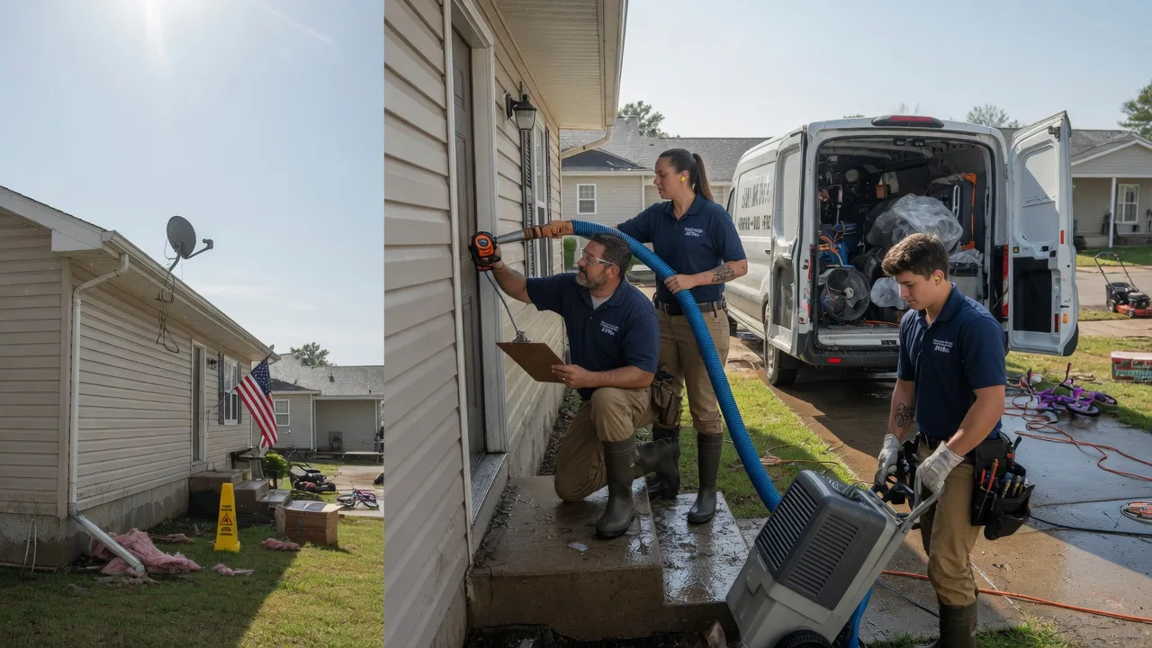 Ceiling Water Damage Restoration in Freeman Spur, IL near me